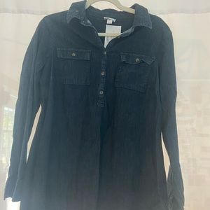 Isabel Maternity Denim Button Up Shirt - Size Small